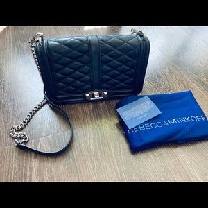 Rebecca Minkoff Quilted Love Crossbody Purse Navy